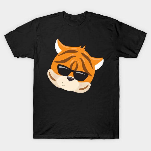 Cool Tiger Face T-Shirt by CraftyCatz